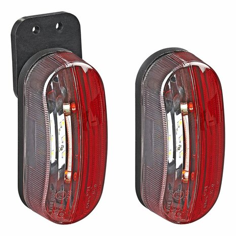 Breitenleuchte LED rot weiß links