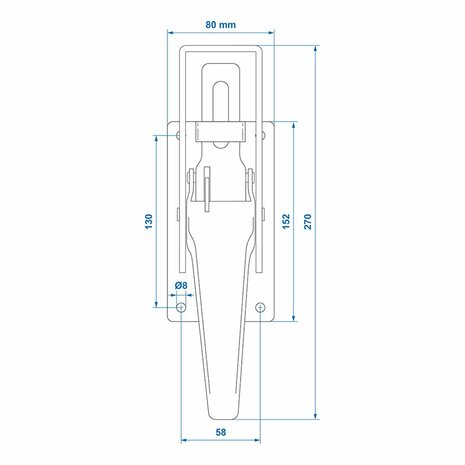 Spannschloss Tico 270x80mm