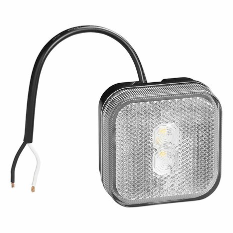 Begrenzungsleuchte 12 24V weiß 65 x 65 mm LED