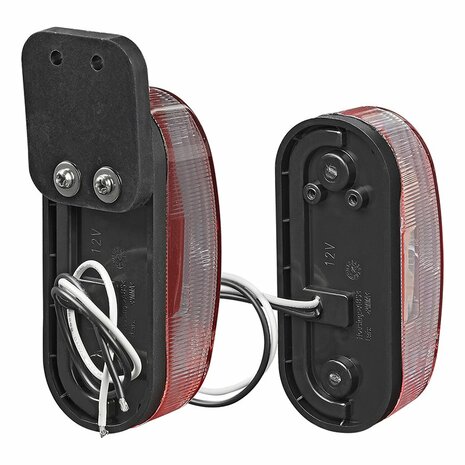 Breitenleuchte LED rot weiß links