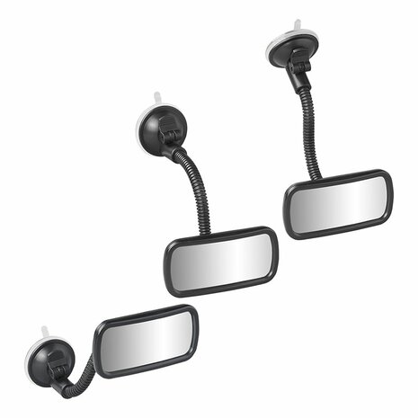 Panorama-Ruckspiegel mit Flexarm 12 cm und Saugnapf