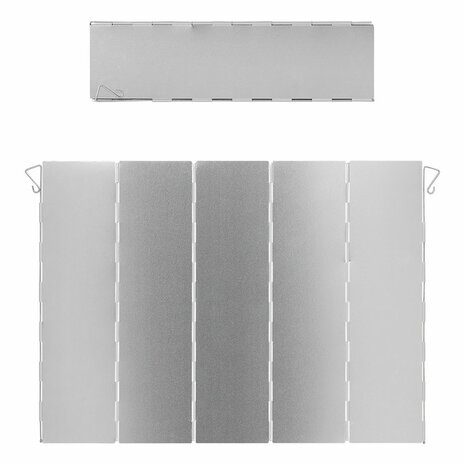 Kochwindschutz 5-teilig Aluminium faltbar 49 x 36 cm