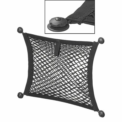 Ablagenetz elastisch doppelt 40x34cm mit Selbstklebe- und Schraubbefestigung