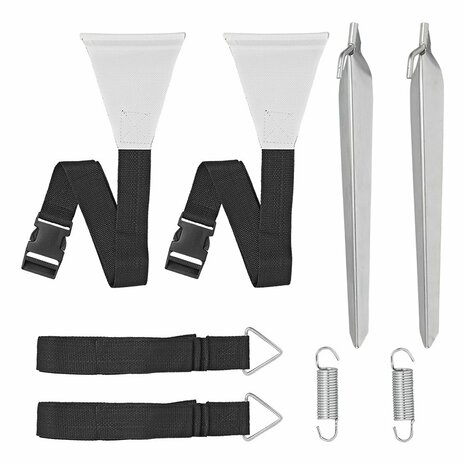 Sturmgurt-Set 2x 3 2 m mit Spanngurtbefestigung fur Markisenschiene
