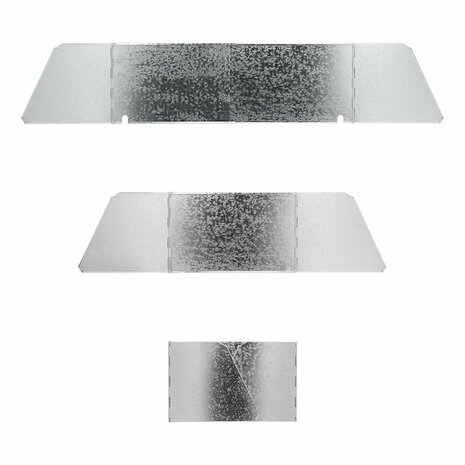 Kochwindschutz 3-teilig Stahl klappbar + ausziehbar 38 5 73 x 27 x 24 cm