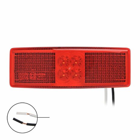 Begrenzungsleuchte 12 24V rot 110x40mm LED