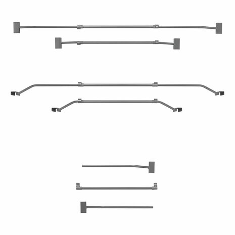Planenbugel aus Metall  ausziehbar 100-155cm fur Anhangerplane