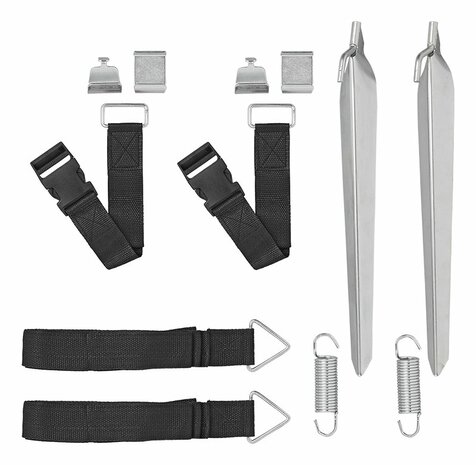Sturmgurt-Set 2x 3 m mit Schnellverschluss 2x 50 cm