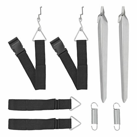 Sturmgurt-Set 2x 3 m mit Schnellverschluss 2x 70 cm