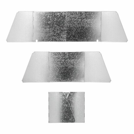 Kochwindschutz 3-teilig Stahl klappbar + ausziehbar 37 70 x 32 x 28 cm