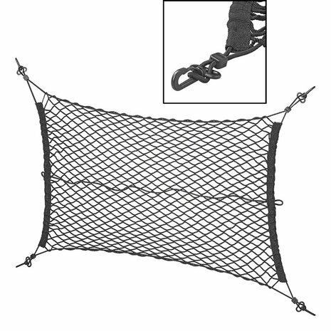 Gepacknetz elastisch 80x50cm mit Kunststoffhaken NS-3
