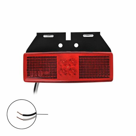 Begrenzungsleuchte 12 24V rot 110x40mm LED mit Halter