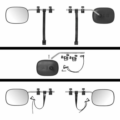 Caravanspiegel Flachglas 340 x 140 x 190 mm