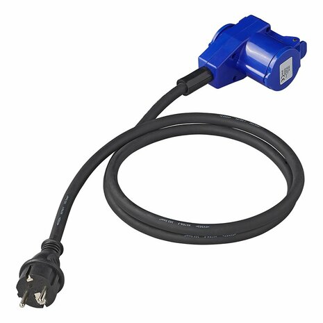Verlangerungskabel 150cm 3x2 5mm² von Schukostecker auf gewinkelten CEE Gegenstecker + Schukosteckdose