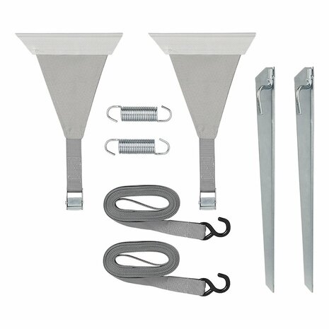 Sturmgurt-Set 2x 4 8m mit Spanngurtbefestigung fur Markisenschiene