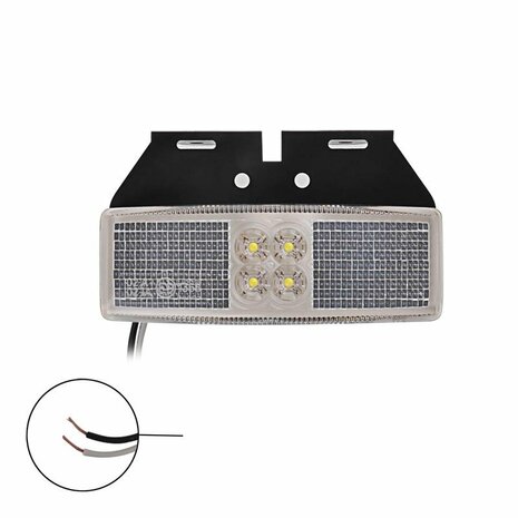 Begrenzungsleuchte 12 24V weiß 110x40mm LED mit Halter