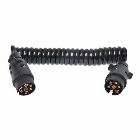 Spiralkabel 3M mit 2x Stecker 7-polig PVC