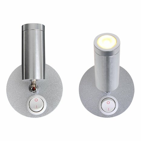 Aufbaustrahler 1-LED schwenkbar 12V 120lm  dia 65x65-130mm