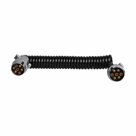 Spiralkabel 3 5M mit 2x Stecker 7-polig Metall