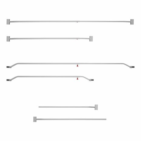 Alu-Planenbugel  ausziehbar  132-204cm  fur Anhangerplane