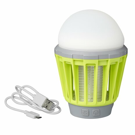 Camping- Insektenlampe 2 in 1 wiederaufladbar 8 8 x 12 5 cm