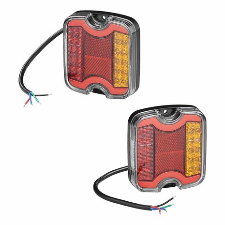 Rucklicht 4 Funktionen 105 x 95 mm LED + GLOW rechts