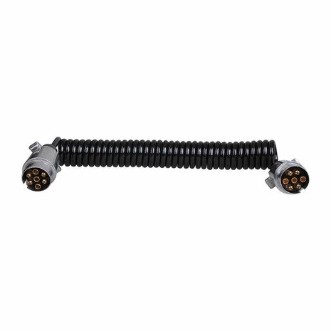 Spiralkabel 4 5M mit 2x Stecker 7-polig Metall