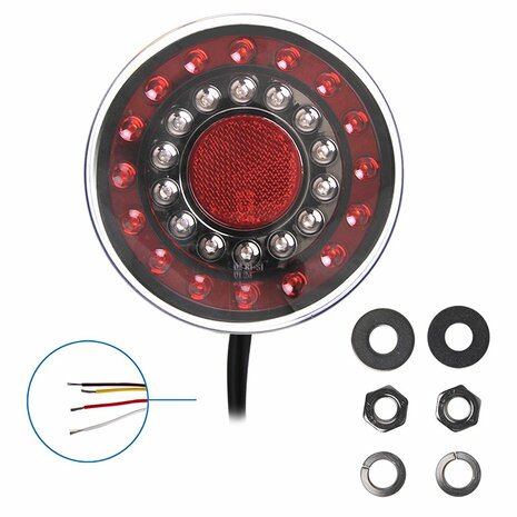 Rucklicht 12 24V 4 Funktionen 125mm LED