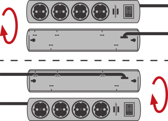 Switch 19.500A Uberspannungsschutz-Steckdosenleiste 7-fach schwarz 2m H05VV-F 3G1,5 2 permanent, 5 schaltbar
