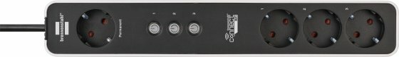 Connect WiFi Steckdosenleiste 4-fach weiß schwarz 1,5m H05VV-F3G1,5