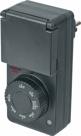 Zeitschaltuhr mit Dammerungssensor DDT IP44 anthrazit