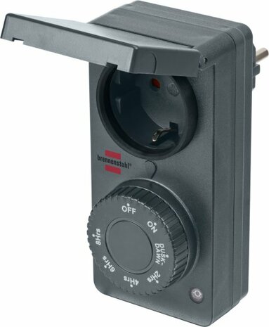 Zeitschaltuhr mit Dammerungssensor DDT IP44 anthrazit