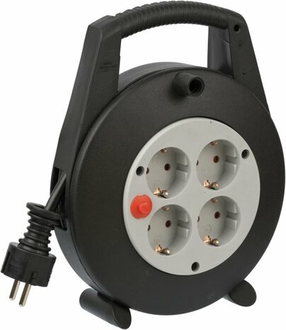 Kabelbox 4-fach schwarz lichtgrau 5m H05VV-F 3G1,5