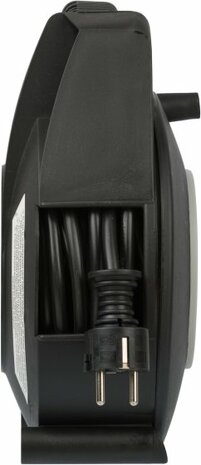 Kabelbox 4-fach schwarz lichtgrau 15m H05VV-F 3G1,5