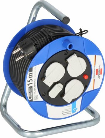 Garant Kompakt Kabeltrommel mit USB-Ladefunktion 15m H05VV-F3G1,5