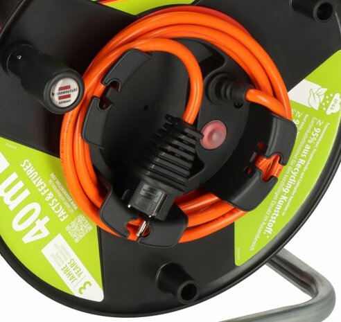 Garant G Bretec IP44 Gartenkabeltrommel aus recyceltem Kunststoff 38 + 2m AT-N05V3V3-F3G1,5