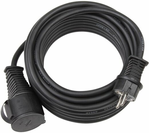 Baustellen-Verlangerungskabel IP44 25m H07RN-F 3G1,5 schwarz