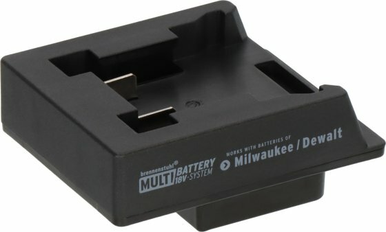 Adapter Milwaukee Dewalt fur LED Baustrahler im  Multi Battery 18V System