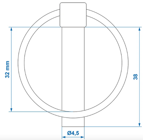 Splintstift 4 5mm mit Ring x10 Stuck