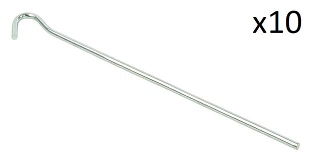 Zelthering 22cm Metall mit offener ose x10 stuks