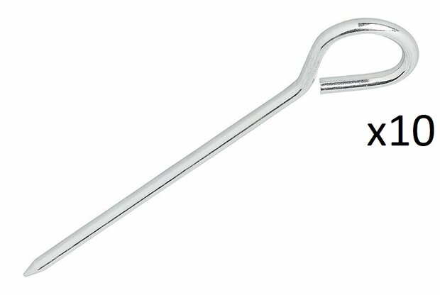 Zelthering 19cm Aluminium mit ose x10 stuks