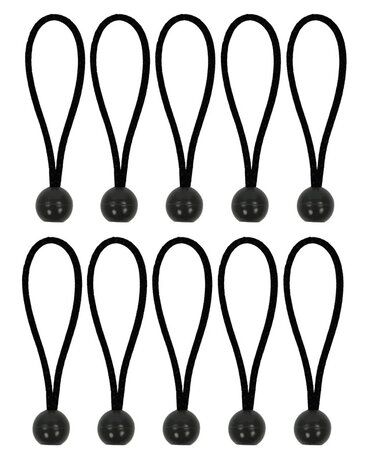 Zeltspanner elastisch 15cm mit Kunststoffkugel - Set a 10 Stuck
