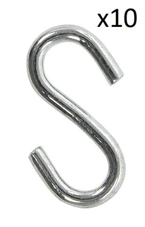 S-Haken Durchmesser 3mm 2 9x1 3cm x10 Stuck