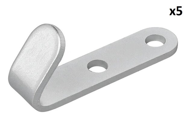 Haken anschraubbar Metall 52 x 13 x 2 mm x5 stuck