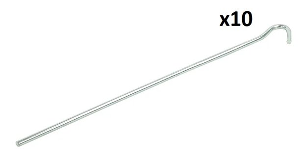 Zelthering 25cm Metall mit offener ose x10 stuck