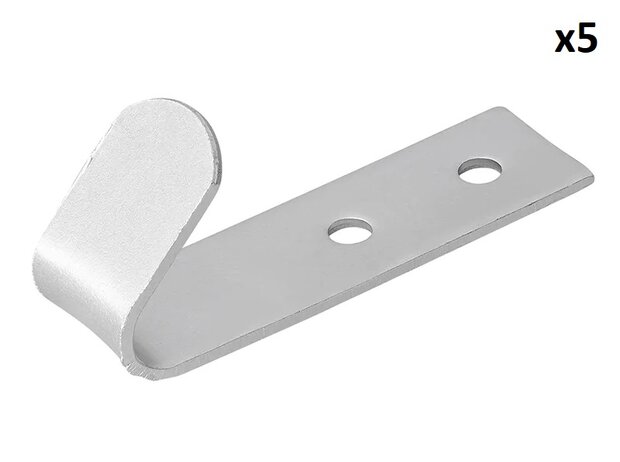 Schraubhaken Metall 72 x 21 x 2 mm x5 Stuck