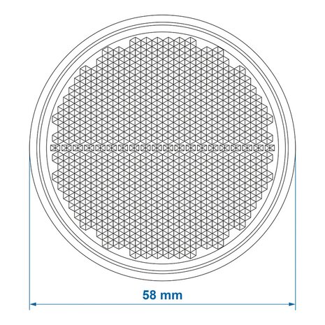 Reflektor rot 58mm selbstklebend mit Grundplatte x5 stuck