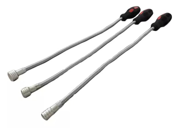 Flexibler und teleskopischer Magnetheber- und Inspektionsspiegel-Set – 6-teilig