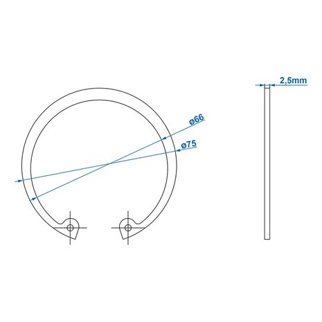 Seegerring Durchmesser 72 mm x10 Stuck