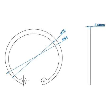 Seegerring Durchmesser 80 mm x10 Stuck